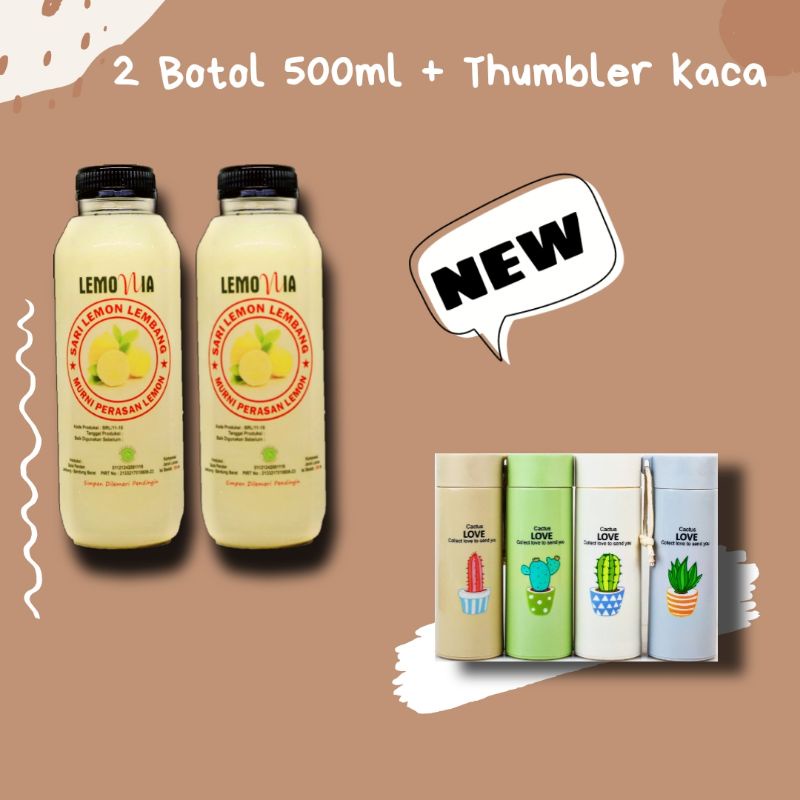 

LEMONIA 2 BOTOL SARILEMON || PLUS THUMBLER KACA ✨