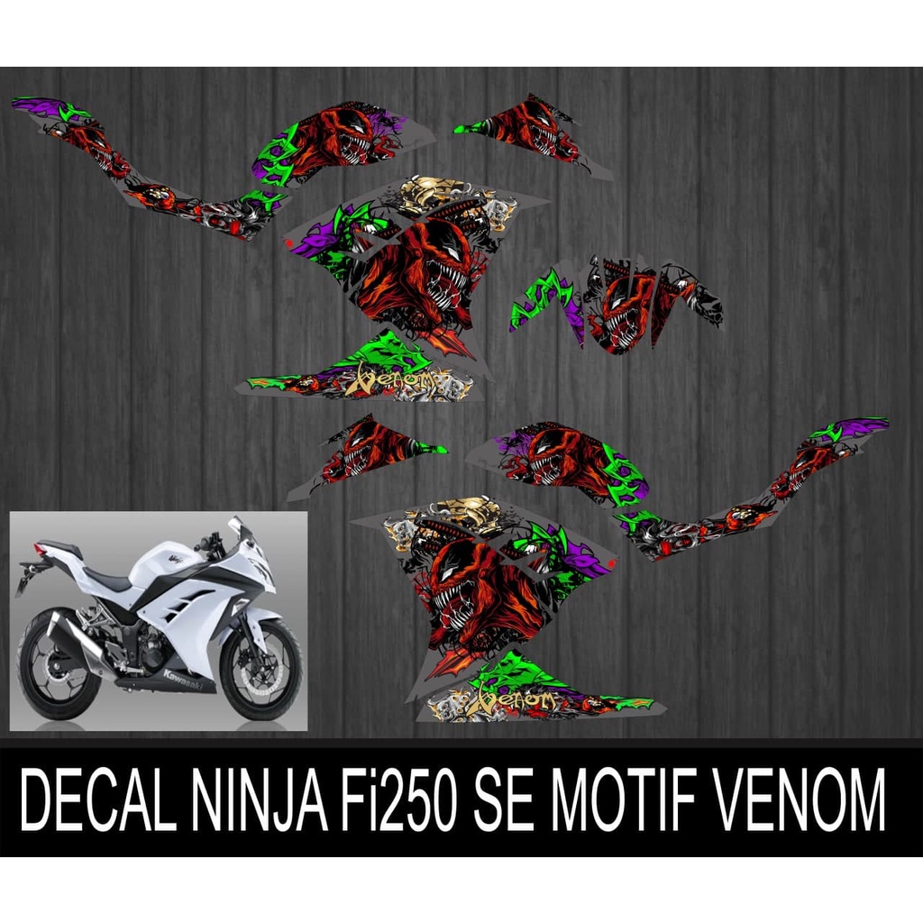 STIKER STRIPING DECAL NINJA FI250 SE MOTIF VENOM