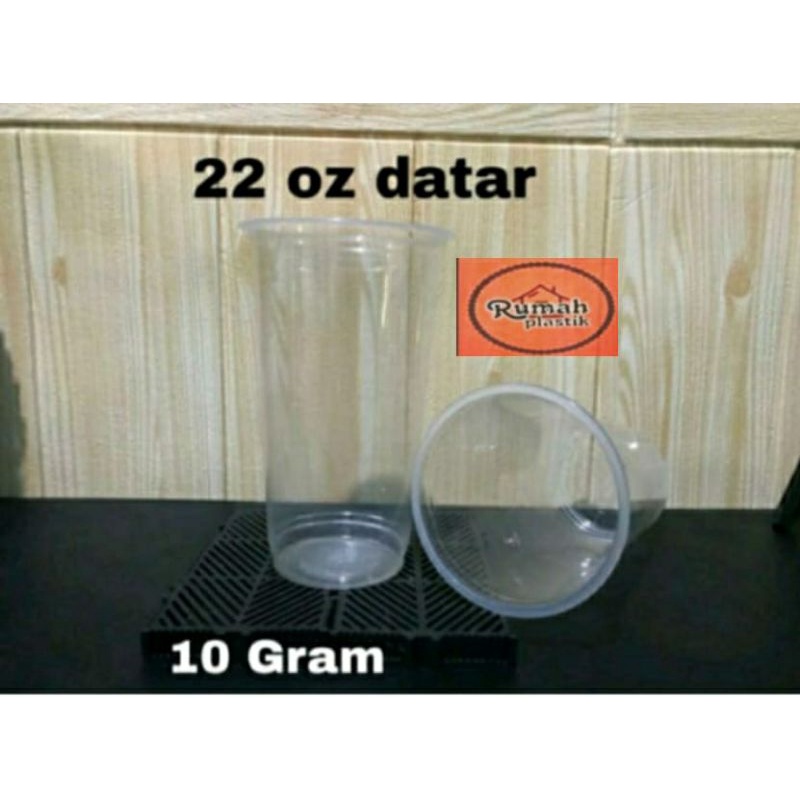 Gelas Plastic Cup Pp 22 Oz Datar (M CUP) 9 Gram /Gelas Cup  Plastik PP.