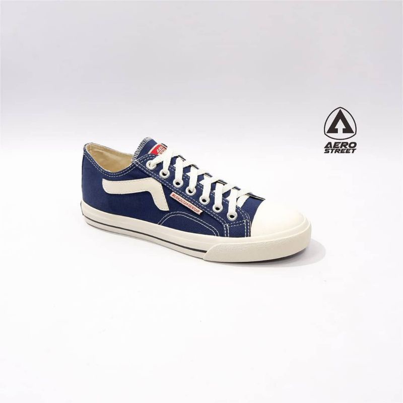 Aerostreet 37-43 Jhosse low biru navy - Sepatu Sneakers Casual Sport Sekolah Pria Wanita Aero Street