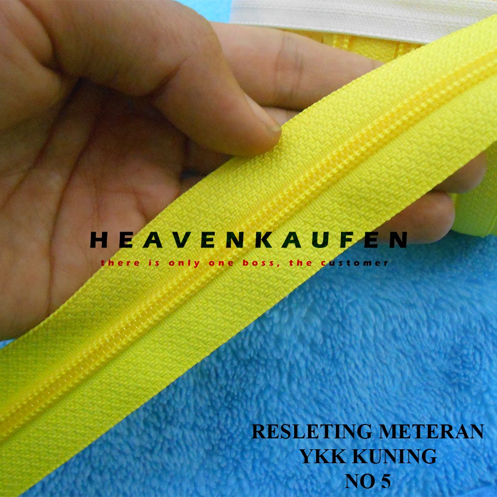 Resleting/Zipper YKK Kuning No.5 Meteran