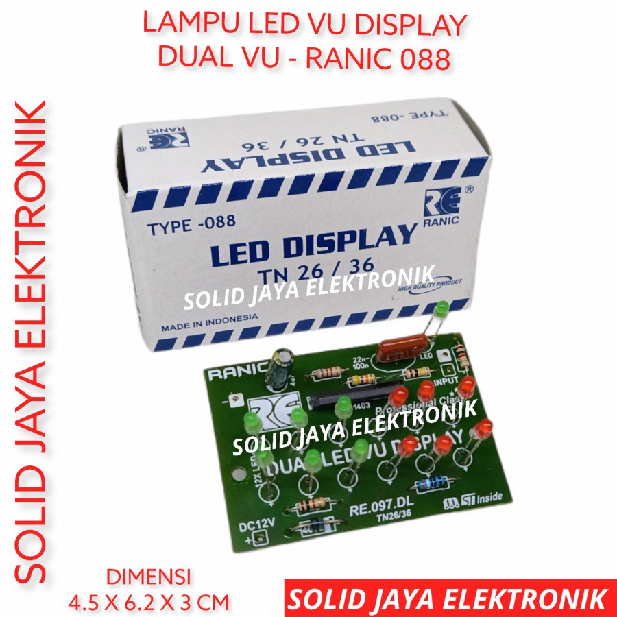 LAMPU LED VU DUAL DISPLAY KIT 12 LAMPU LED VU TN 26 - 36 LAMPU VU 2 BARIS RANIC 088 ASLI ORIGINAL