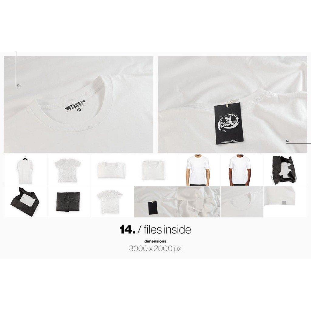 Pro 14 White T-Shirt Presentation Mockup BIJ Version - Creative Marketid-1