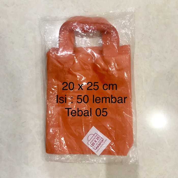 

Tas belanja cangklong/Shopping bag plastik/Tas plastik tali handle 20 x 25cm merk Panfix