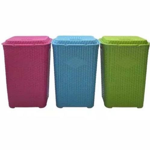 ➥ Cub Keranjang Laundry Basket Pakaian / Keranjang Baju Kotor + Tutup CRB 800 Motif Rotan ❃