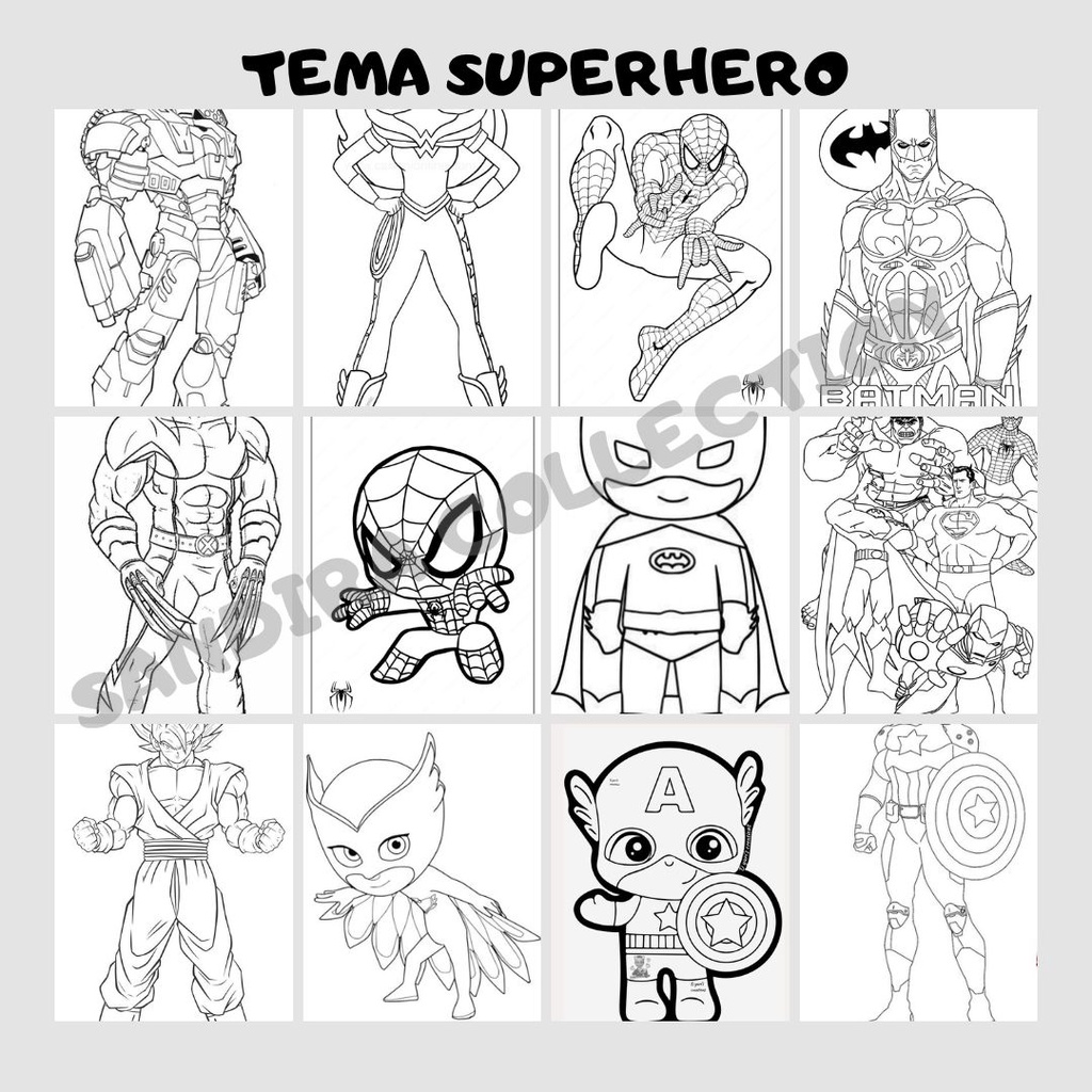 SANDIRA - GAMBAR MEWARNAI LEMBAR MEWARNAI ANAK SERIES SUPERHERO