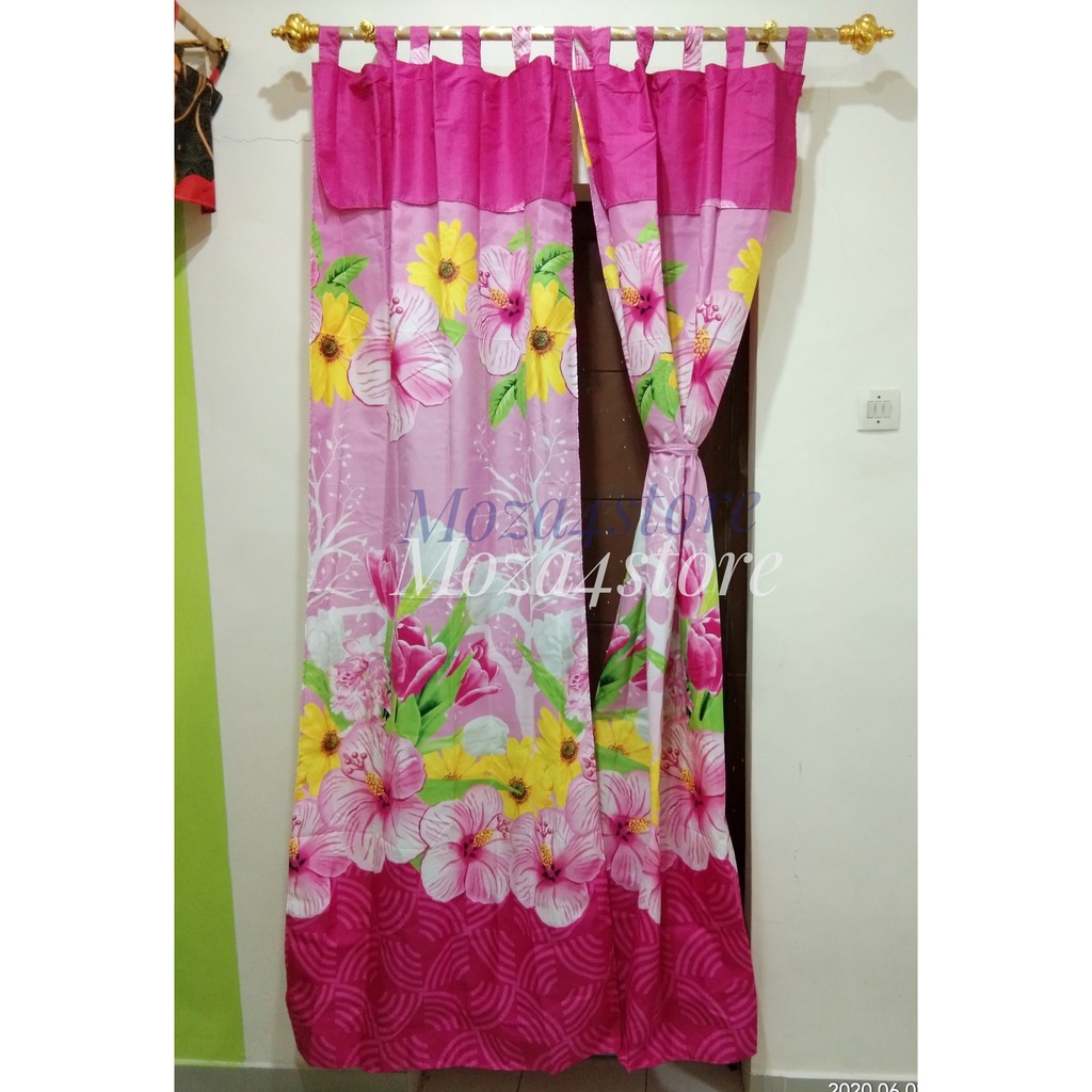 GORDEN PINTU KARAKTER BUNGA PINK