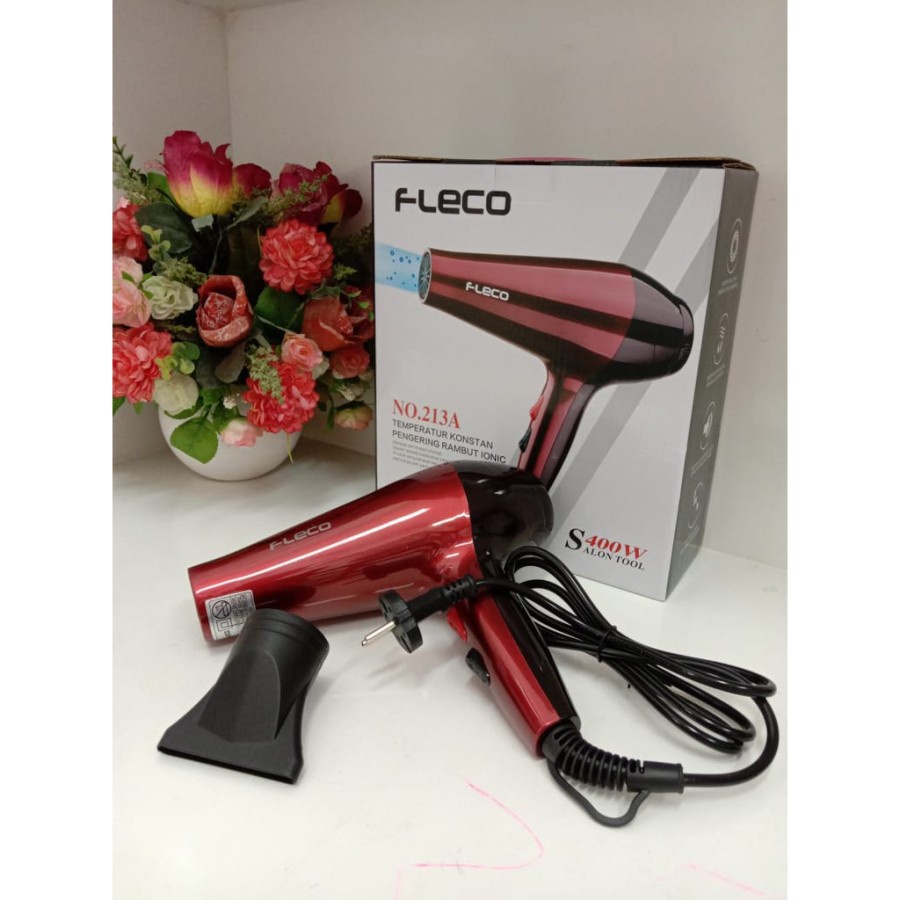 COD Hair Dryer FLECO 213 Alat  Pengering Rambut Ionic Salon 400w