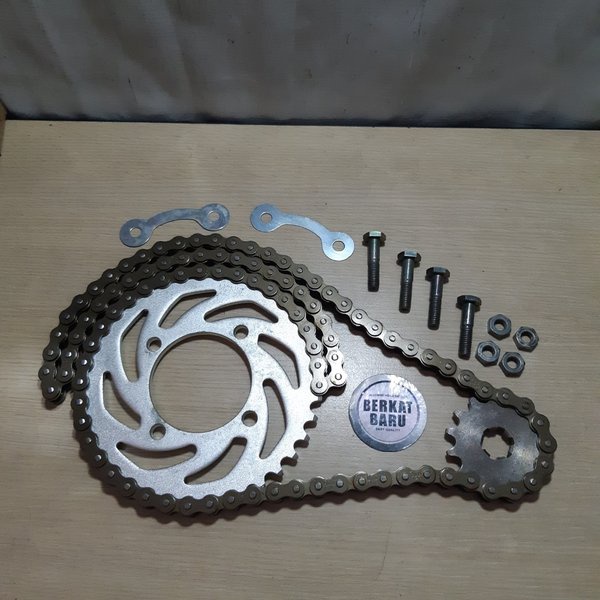 Gear Gir Depan Belakang Rantai  Set Yamaha V80 V75 V 80 V 75 V80SS Robot V80DX L2G L2SN YB100 YB 100