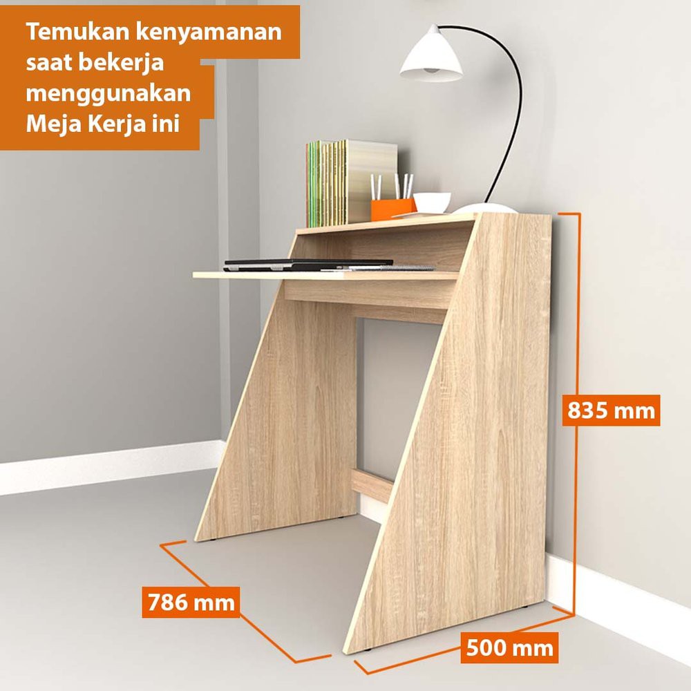 Pro Design Online Meja Kerja SONOMA OAK uk. 786 x 500 x 835 STPDK Best Quality