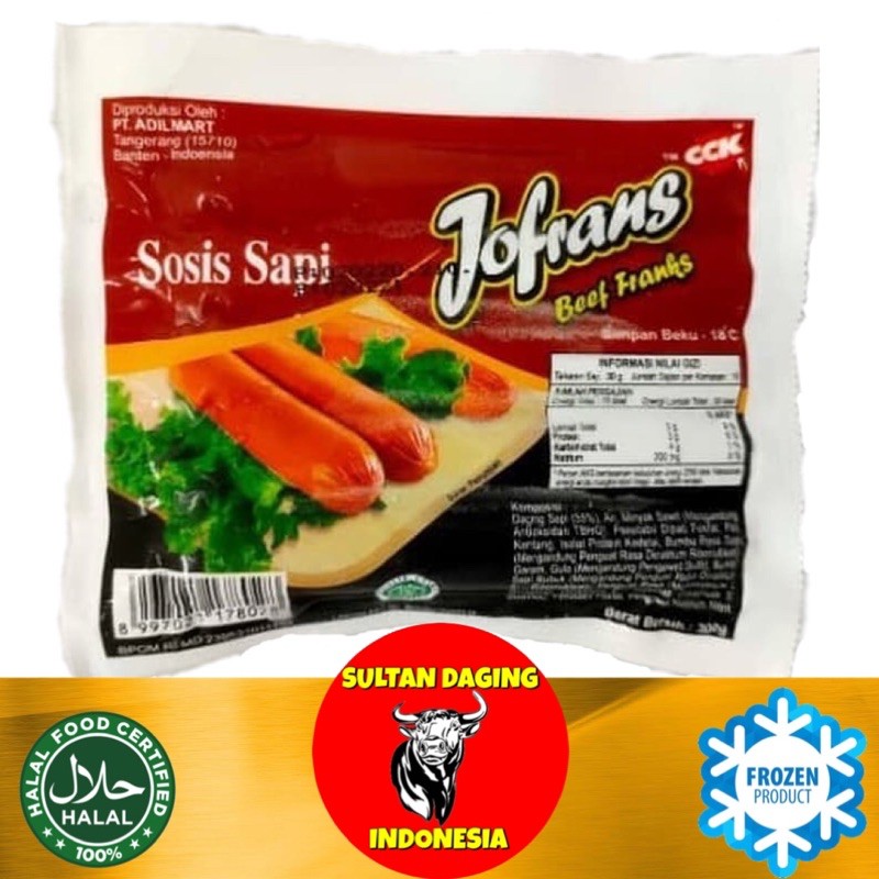 Jual Sosis Sapi Gram Jofrans Beef Franks Sosis Sapi Sosis Beef Sosis Sosis Sapi Murah