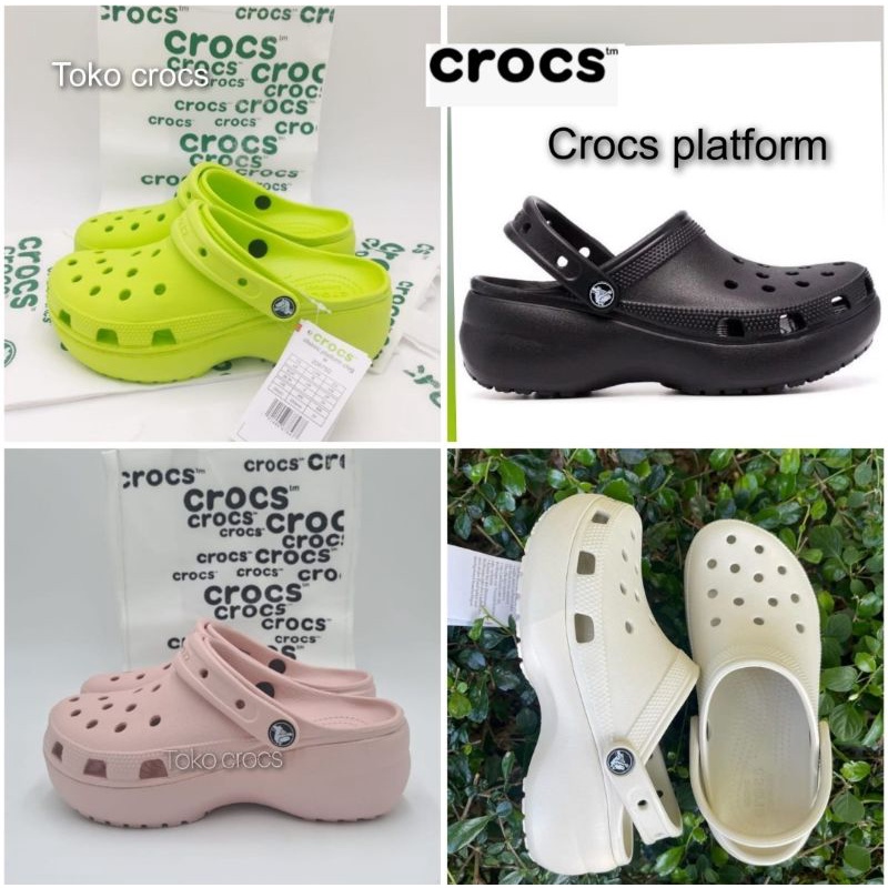 Crocs classic Platform Clog woman / Sandal Crocs wanita / Crocs Platform