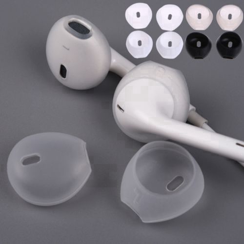 1 Pair For In-Ear Earbuds Clear Silicone Headset Cover Comfortable Headphone Case Ear Tips Silico Ear Pads Non-Slip Sports