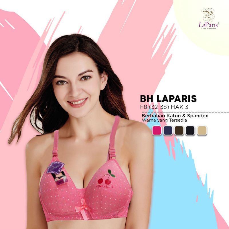 LAPARIS F8/bh uk 32-38/bra tanpa kawat/bh laparis f8