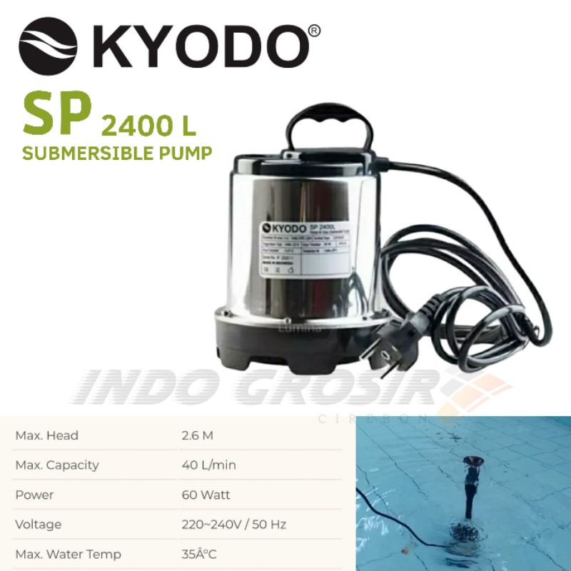 KYODO Pompa Celup  SP2400L  / SP 2400L Pompa Celup / Submercible Pump - Pompa Kolam Ikan SIirkulasi