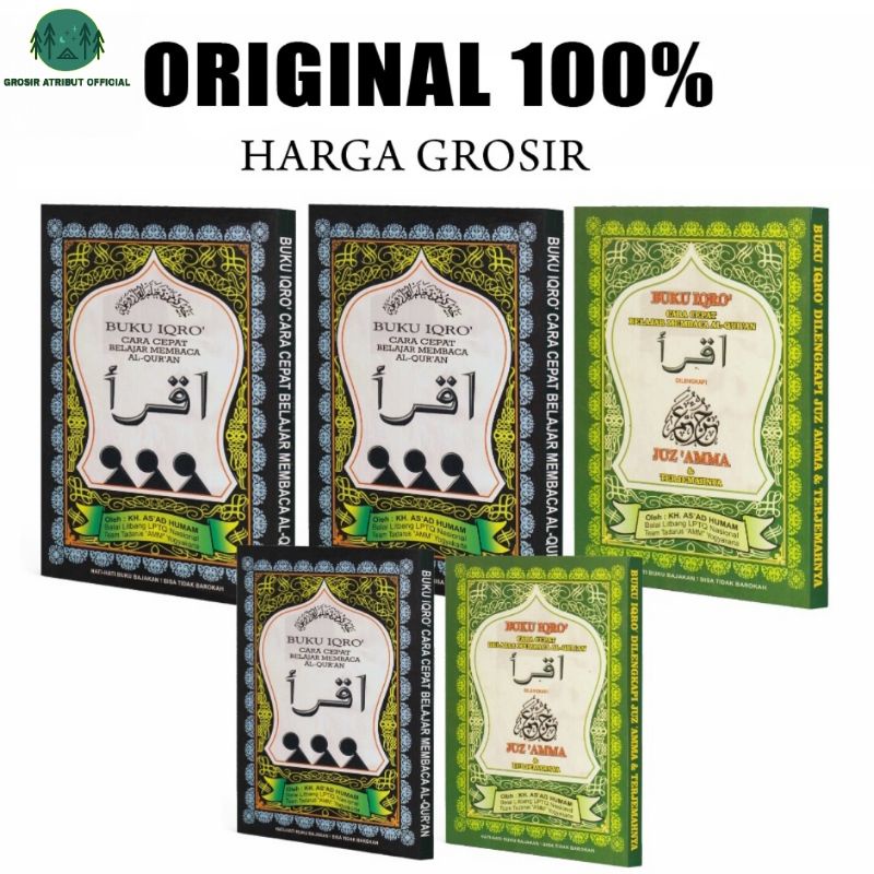 

(Ready Stock) BUKU IQRO BESAR ANAK JILID 1 - 6 LENGKAP DENGAN JUZ AMMA HVS