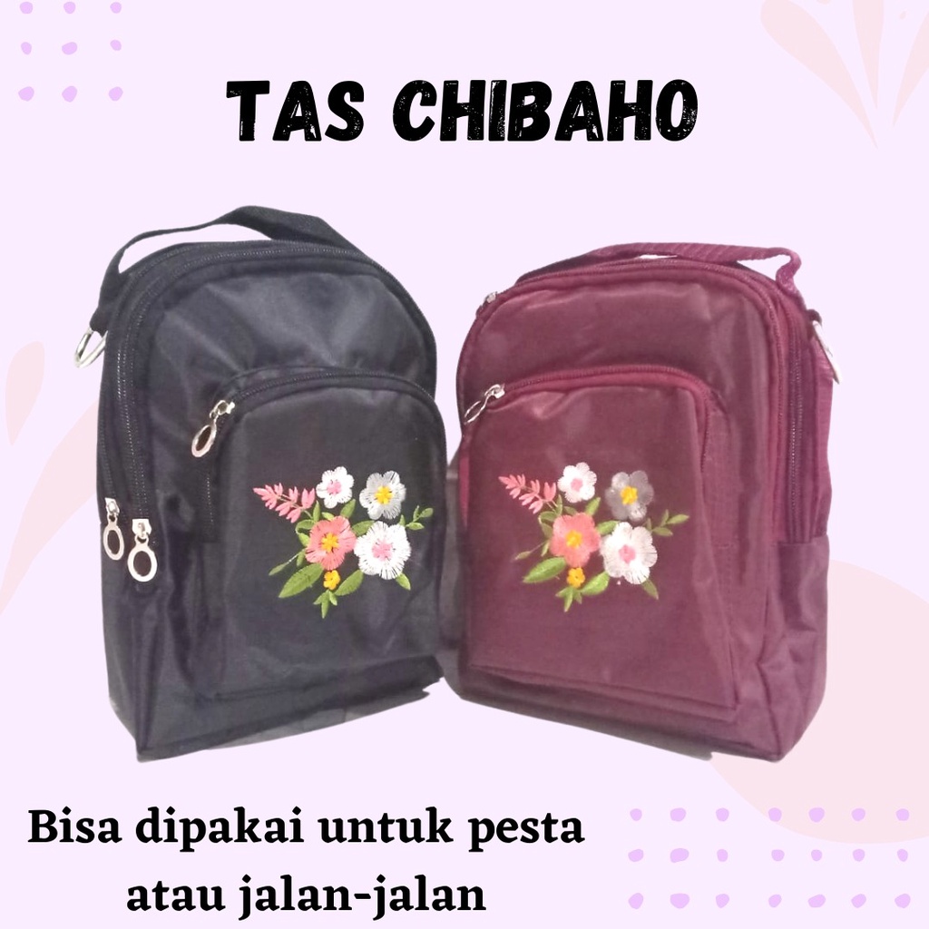 TERLARIS!!! Tas Import Jinjing dan Selempang / Tas Wanita CHIBAO Mini Bordir Bunga Parasut Super