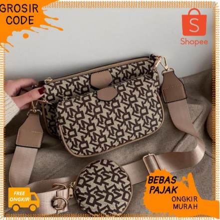 TAS SELEMPANG JAKARTA 3in1 E5714 TAS IMPORT FASHION TAS JAKARTA PREMIUM