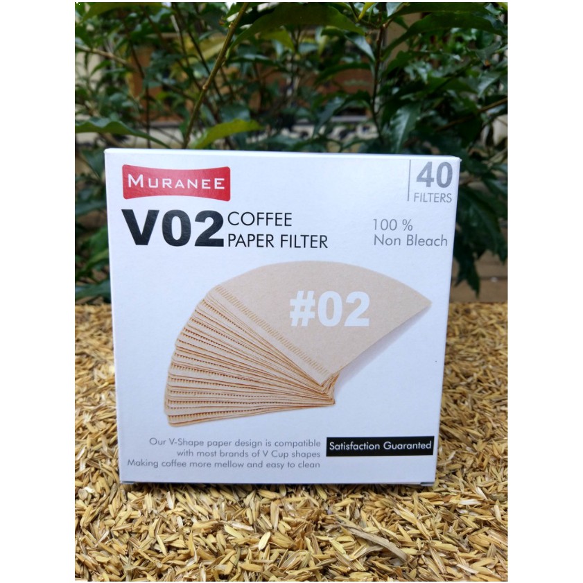 Muranee Coffee Paper Filter Kertas Kopi V02 Kertas Saring Kopi Original Isi 40 Lembar Paper Filter V60