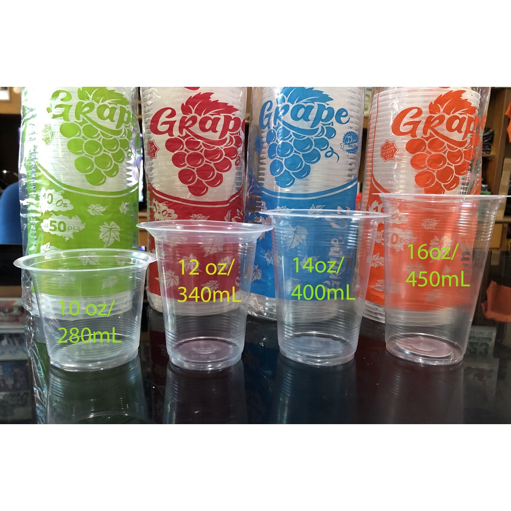 GELAS ES/ GELAS JUS/ GELAS ES TEH PLASTIK 10,12,14,16OZ per50