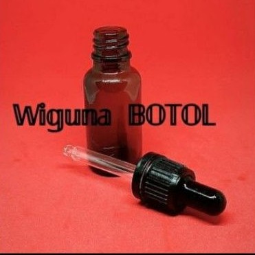 botol pipet 20ml amber botol tetes 20ml kaca warna coklat tutup hitam