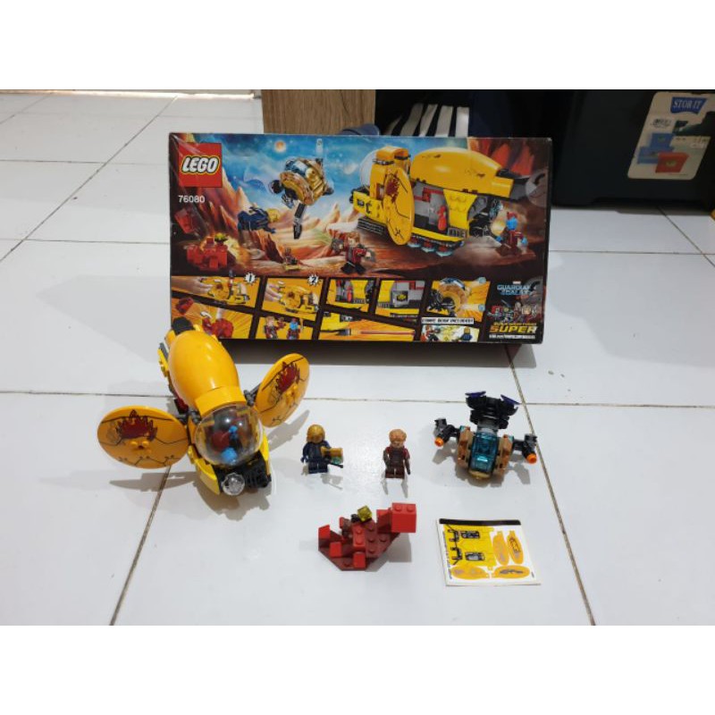 LEGO ORIGINAL USED/SECOND/BEKAS DISPLAY LEGO 76080 Marvel Guardian Galaxy Star Lord Groot Yondu