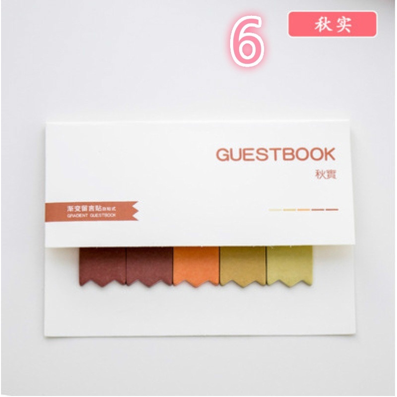 2pcs Sticky Note Warna Gradasi Untuk Penanda Buku