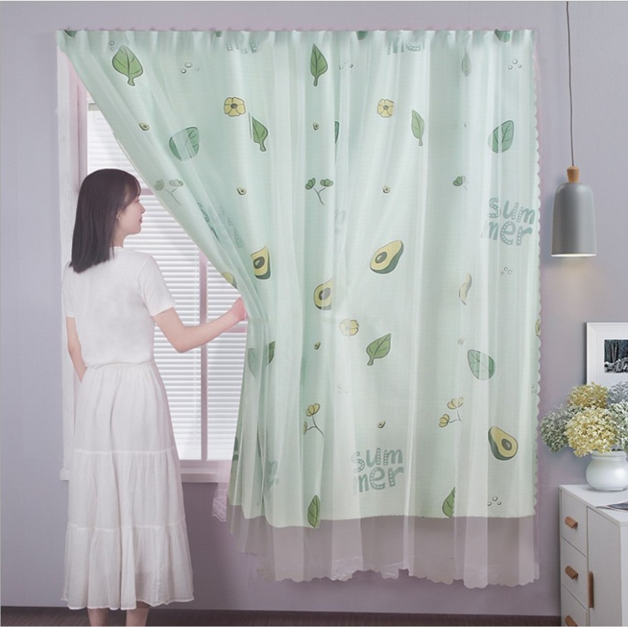 Magic Velcro Curtain / Tirai Hordeng Gorden Pintu Jendela Tanpa Bor