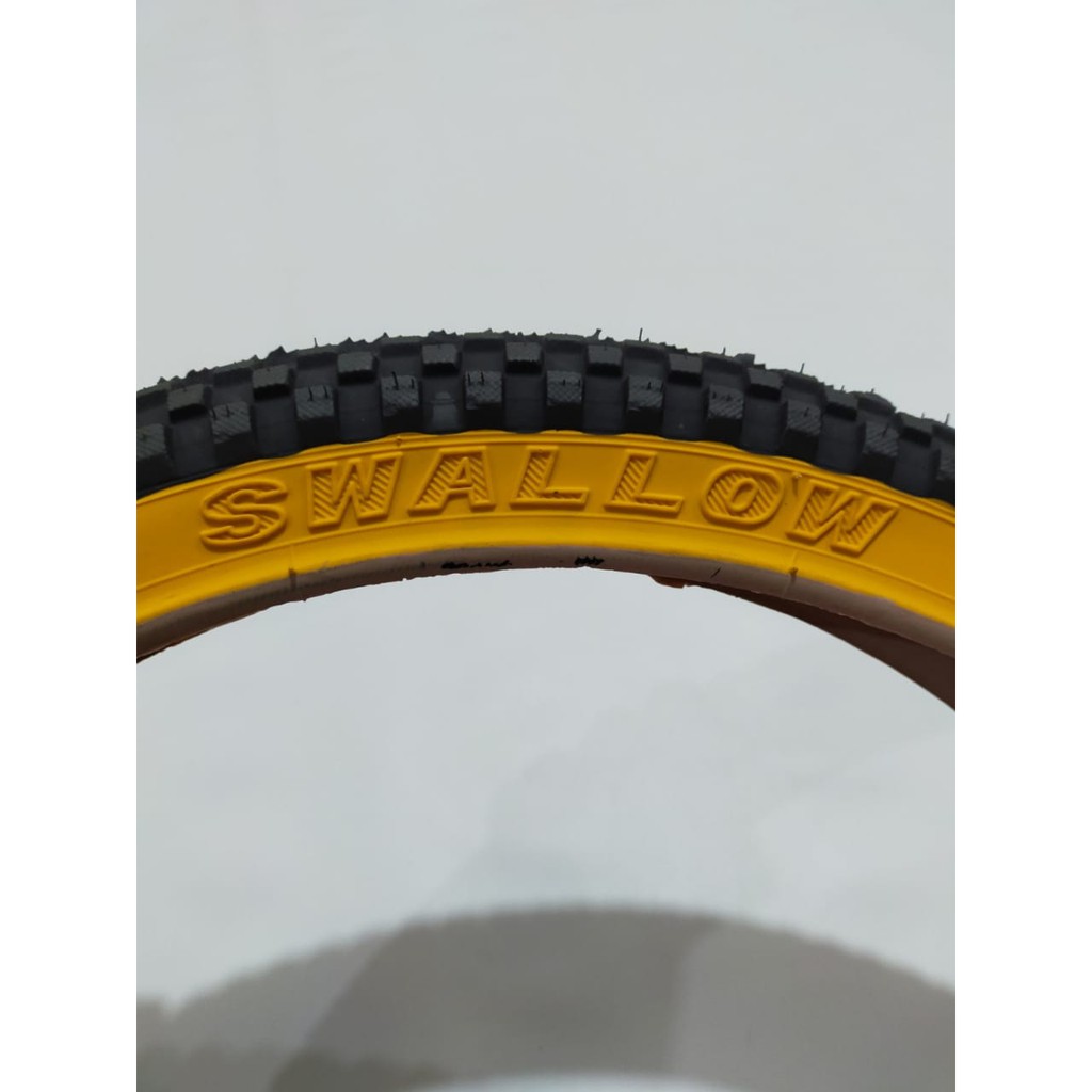 Swallow Ban luar 20 x 2.125 list kuning sepeda BMX