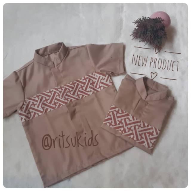 Kemko batik couple ayah anak coksu pendek