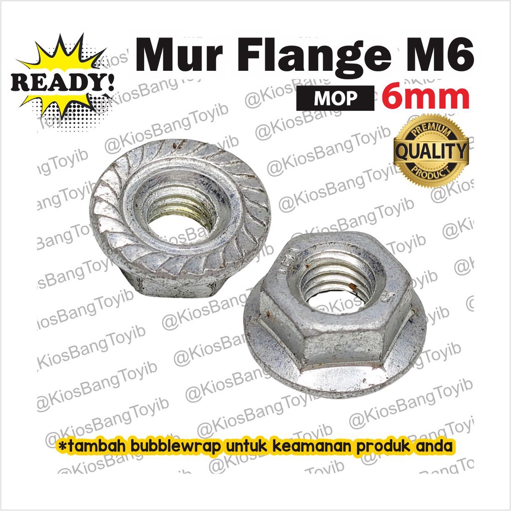 Mur Flange Topi M6 Mur Baut Plat Nomer