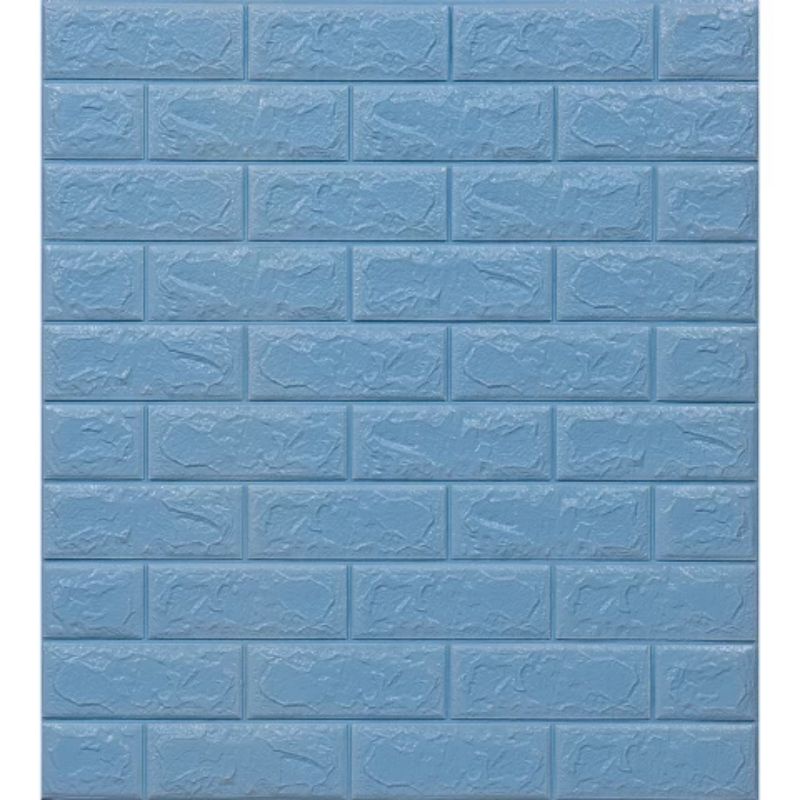 PEKANBARU Wallpaper foam  3D 6mm-7mm-bata biru 5mm