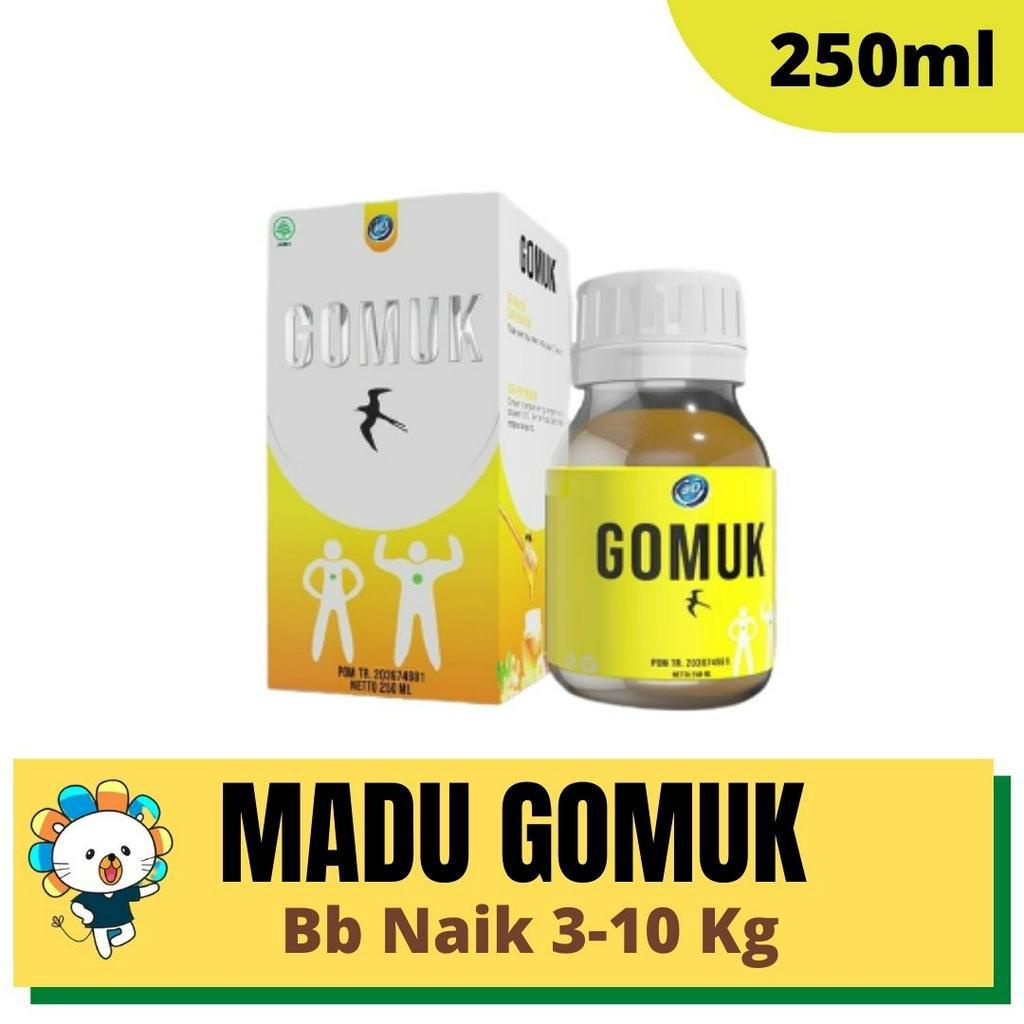 GOMUK ASLI ORIGINAL - MADU PENAMBAH NAFSU MAKAN - GOMUK MADU PENGGEMUK CEPAT DAN AMPUH BPOM 250ML GO