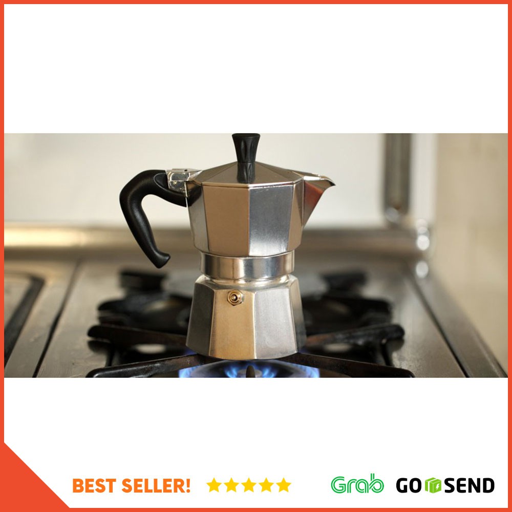 Espresso Coffee Maker Moka Pot - Silver