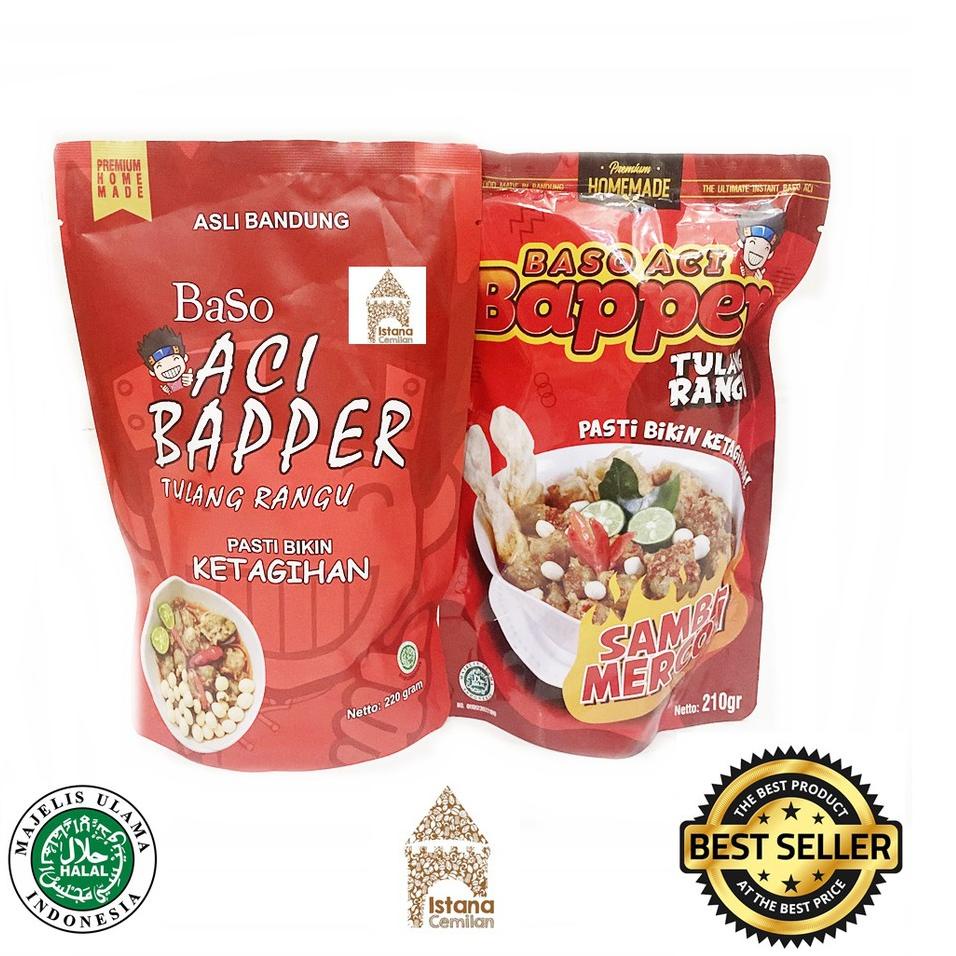 

Makin laris--PROMO ! Baso Aci Bapper Tulang Rangu 220 Gram Boci ( Original | Sambel Mercon )