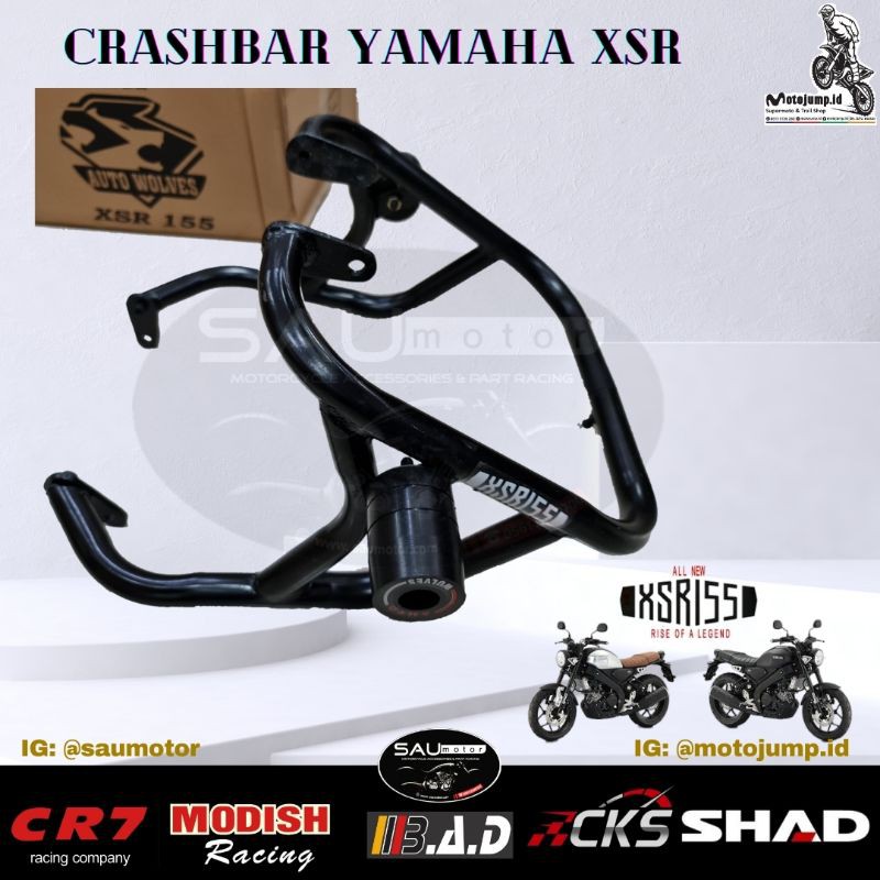 Saumotor Crashbar Xsr 155 + Slider Yamaha Xsr155 Pelindung Body Xsr155