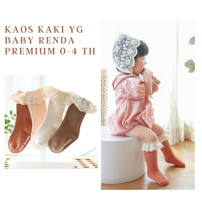 Kaos Kaki Panjang Renda Anak Bayi Perempuan Newborn Baby Socks Kaus Kaki Renda Anak Perempuan Cewek 1 2 Tahun Korea Lucu Antislip