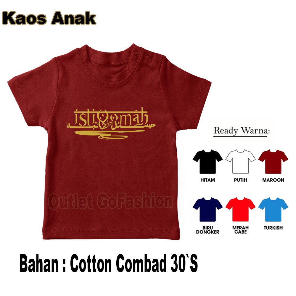 Kaos Anak Dakwah Istiqomah Santri Muslim Islami Laki Laki Perempuan Lengan Pendek Distro Premium COD