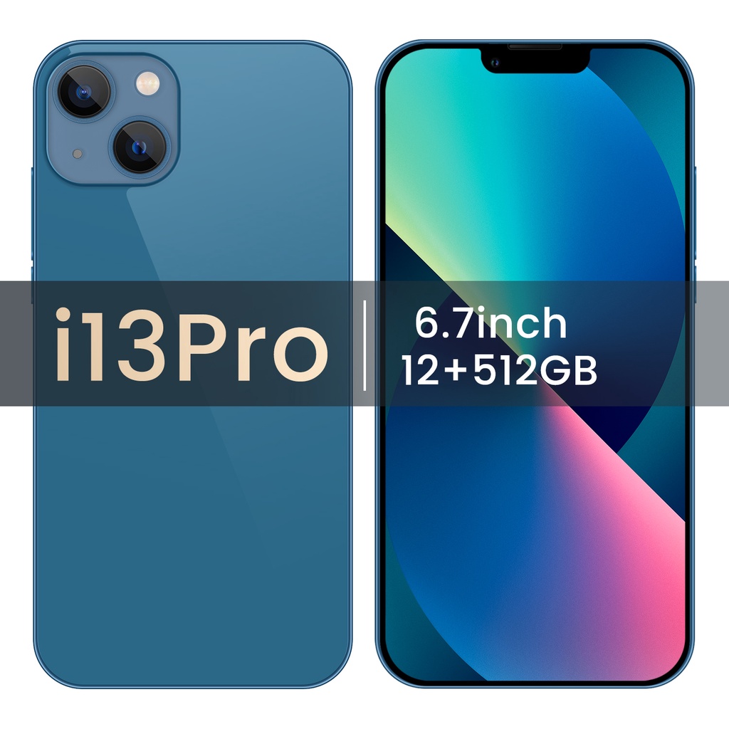 Promo i13 Pro Asli android 5g RAM 12GB ROM 512GB 6.7inch Full Android 10.0