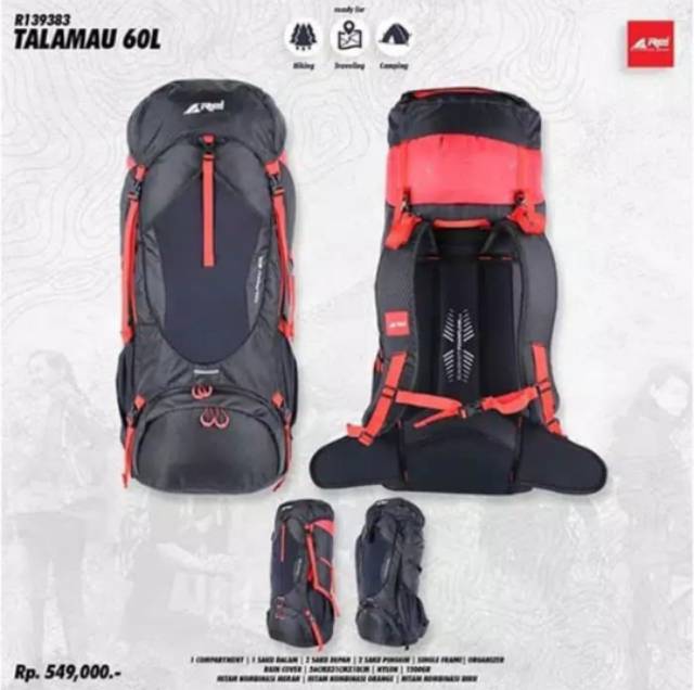 Tas Carrier Rei Talamau 60L Tas Gunung Rei Tas Ransel Rei Talamau 60 Liter