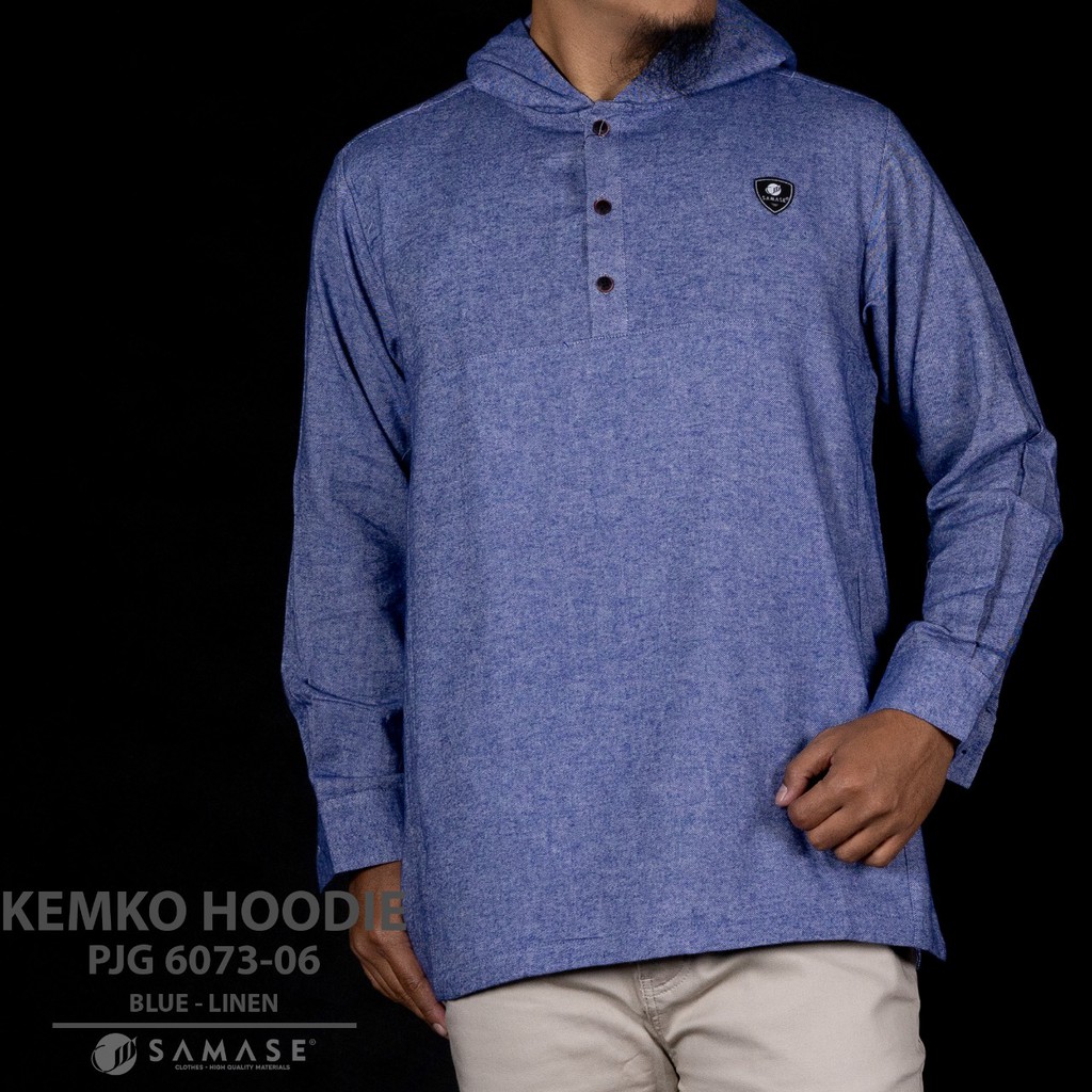 SAMASE KEMKO HOODIE 6073 / BLUE LINEN