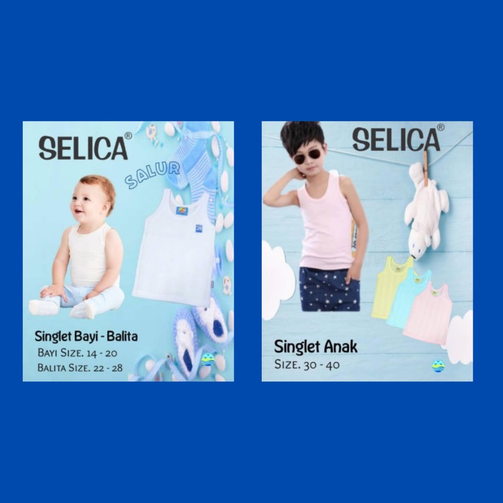 Singlet Baby Bayi Anak Kaos Putih Selica