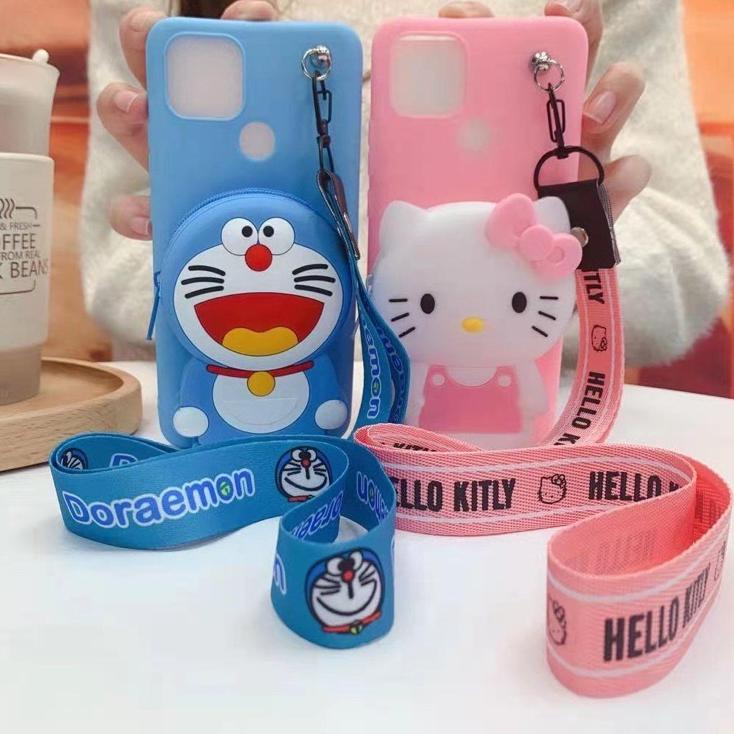 [AT1189] SOFT CASE KARAKTER DOMPET + GANTUNGAN TALI HP VIVO Y11 Y12 Y15 Y17 Y12I Y20 Y20I Y20S Y12S 