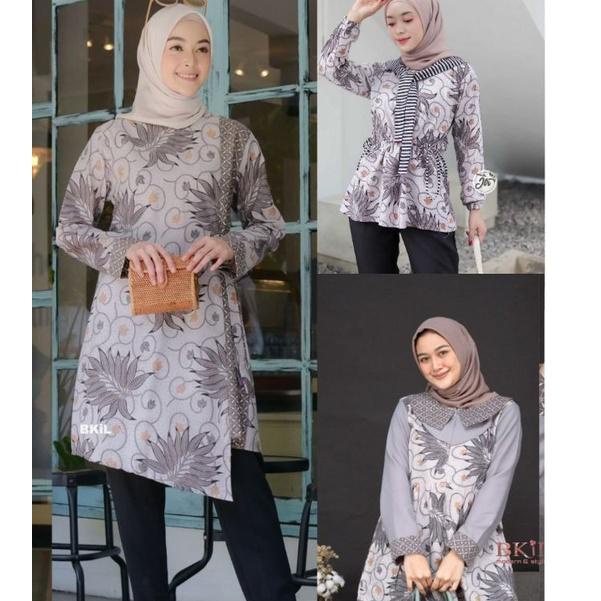 Atasan Batik Wanita Kerja _ Baju Kantor Modern  _ Blus Batik Kerja Modern dan2021. [THN.25Au22ž]