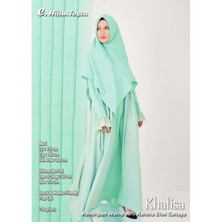 Gamis Syari syari khalisa tosca muda,balotelifes plisket,gamis muslimah shasmira Murah