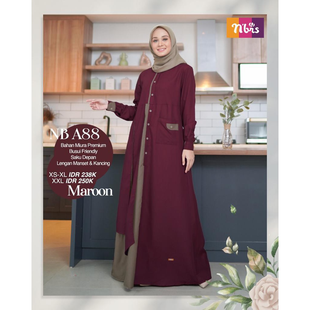 NBRS KOKO NSK 88 DAN GAMIS NB A88 BAJU TAQWA PRIA FASHION MUSLIM PAKAIAN COUPLE TERBARU 2021