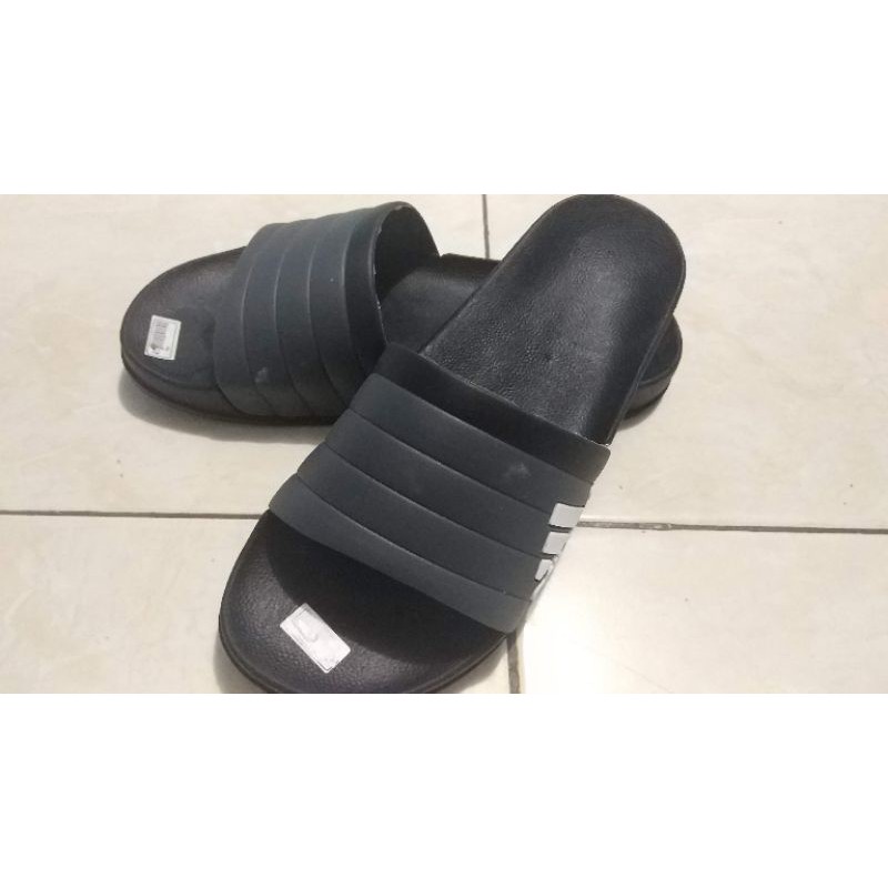 SENDAL ADIDAS POLOS / SENDAL PRIA KARET / SENDAL ADIDAS HITAM