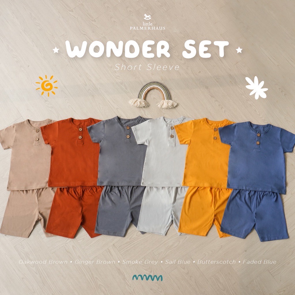 SETELAN BAJU PENDEK ANAK - Little Palmerhaus - Wonderset Short (Setelan Pendek Anak 1-6 tahun)