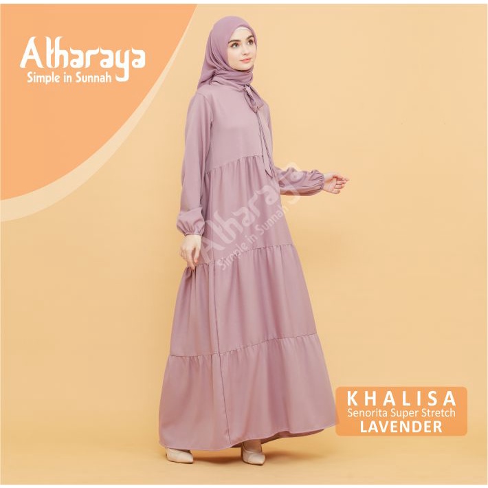 Dress KHALISA Gamis Terbaru Gamis Rempel Susun Gamis Remaja Premium By Atharaya