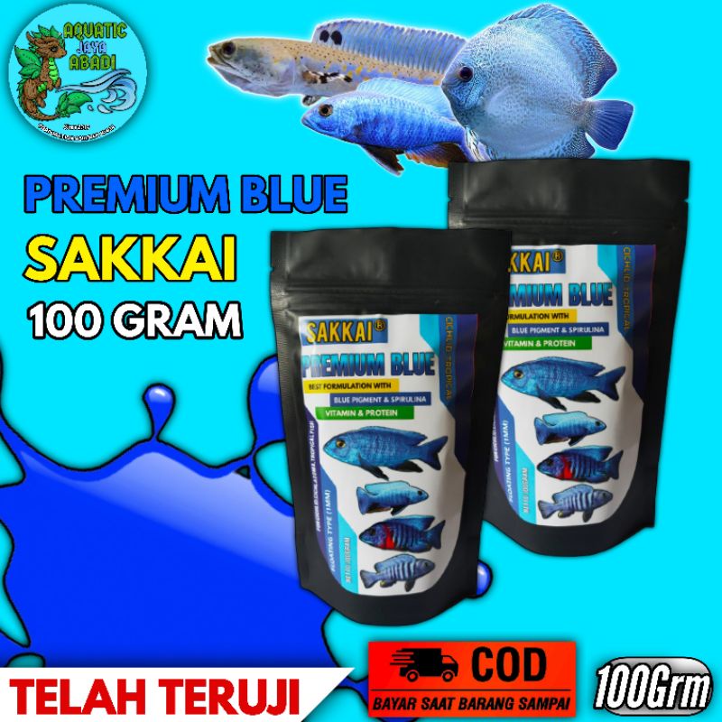 Pelet Premium Blue SAKKAI Chiclid 100Gram Setara akari